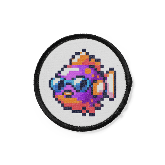 Kole Tang Sew-One Fish Badge - pixilated
